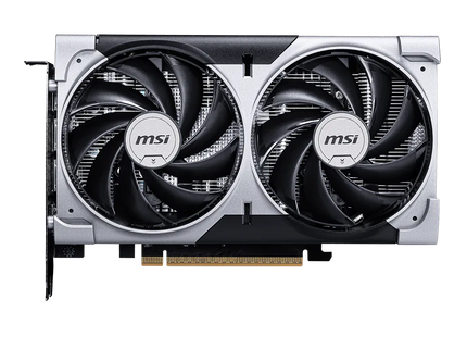 MSI GeForce RTX 5060 Ventus 2X OC vista frontal con doble ventilador