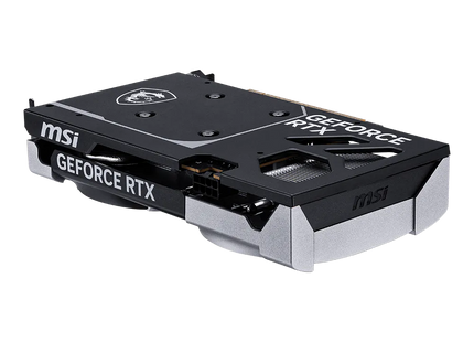 MSI RTX 5060 Ventus 2X OC vista posterior con panel metálico