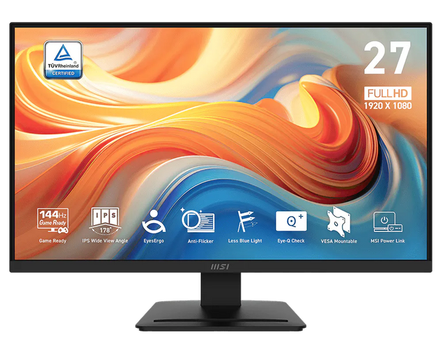 Monitor MSI PRO MP273L E14 de 27 pulgadas vista frontal completa