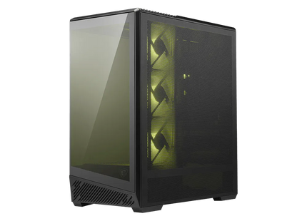 Case MSI MAG PANO 130R PZ vista frontal con panel vidrio templado panorámico