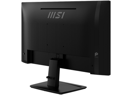 Monitor MSI PRO MP242 base y soporte con logo MSI detallado