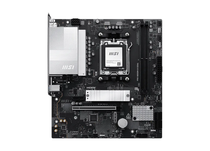 Tarjeta madre MSI PRO B850M-B GEN4 M5 socket AM5 vista frontal completa