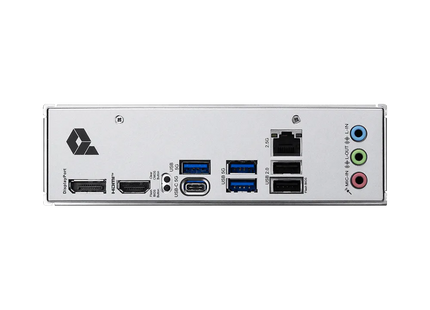 Disipadores y capacitores tarjeta madre MSI PRO B850M-B closeup
