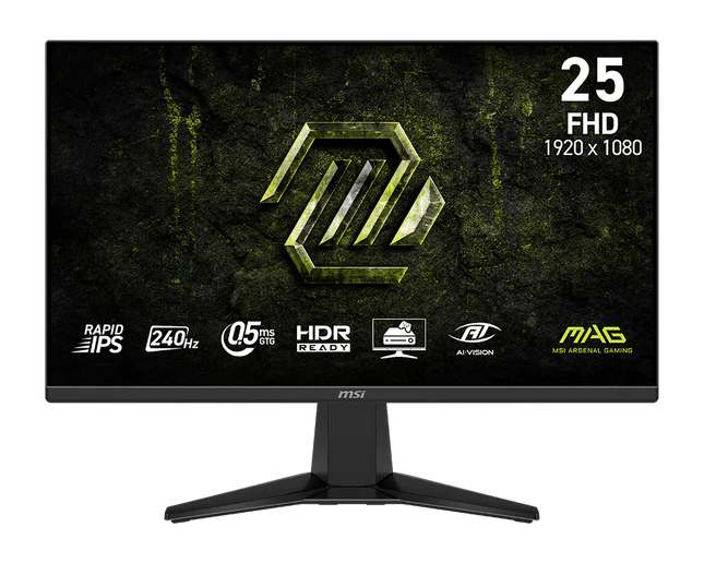 Monitor Gamer MSI MAG 255F X24 24.5" FHD 240Hz Rapid IPS