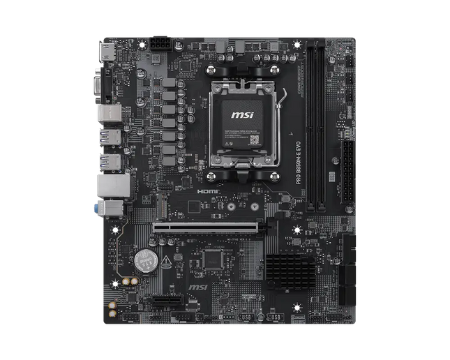 MSI tarjeta madre AM5 mATX DDR5, PRO B850M-E EVO