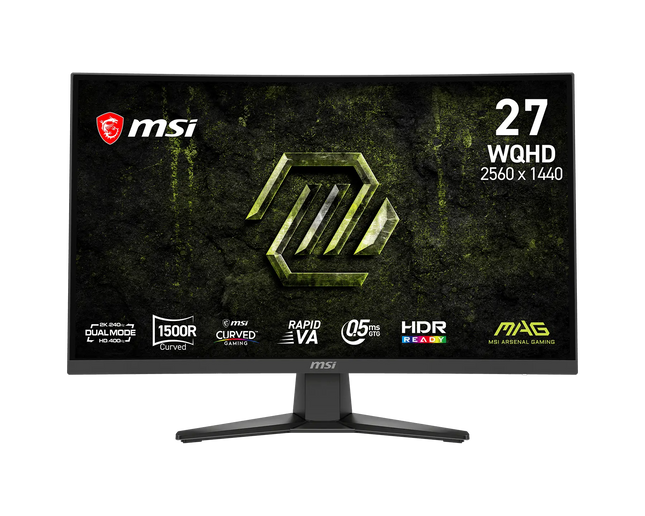 Monitor Gamer MSI MAG 275CQDF X24 27" WQHD 180Hz Curvo