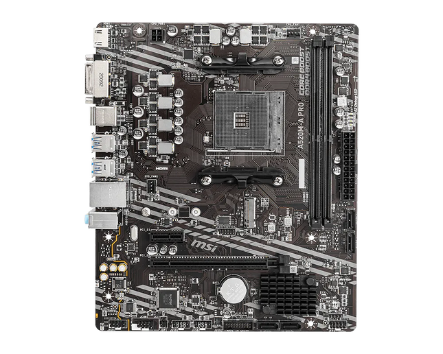 MSI Tarjeta madre Micro-ATX AM4, A520M-A PRO