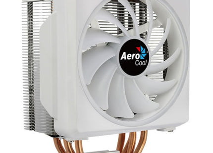 Abanico AeroCool Cylon 4F WH ARGB PWM 4P para CPU | Tecnología Heat Core Touch | 4 Tubos de Calor Térmico | Iluminación LED RGB | Blanco