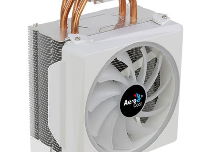 Abanico AeroCool Cylon 4F WH ARGB PWM 4P para CPU | Tecnología Heat Core Touch | 4 Tubos de Calor Térmico | Iluminación LED RGB | Blanco