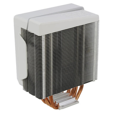 Abanico AeroCool Cylon 4F WH ARGB PWM 4P para CPU | Tecnología Heat Core Touch | 4 Tubos de Calor Térmico | Iluminación LED RGB | Blanco