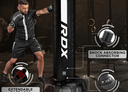 RDX Saco de Boxeo de Pie 1.8 m Negro/Blanco, F6 Kara