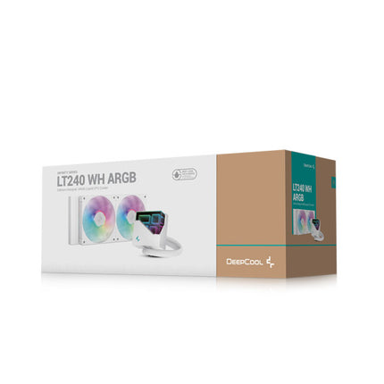 Enfriamiento Líquido DeepCool LT240 WH ARGB | 240mm | 2 en 1 | Iluminación ARGB