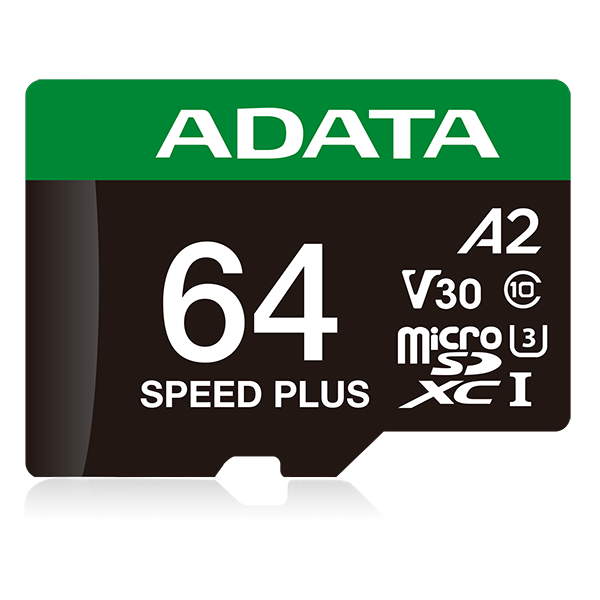 Memoria Micro SDXC ADATA 64GB Speed Plus | UHS-I U3 | 100MB/s lectura | 85MB/s escritura | UD64GUI3V30A2SP-RA1