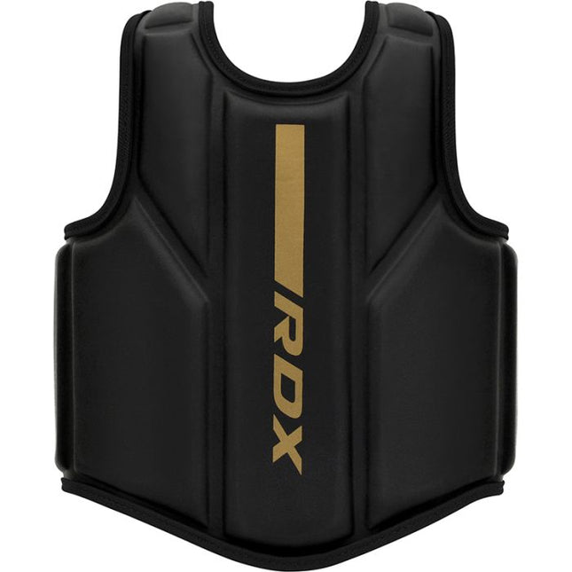 RDX Peto Protector de Entrenador Negro/Dorado F6M Kara - vista frontal