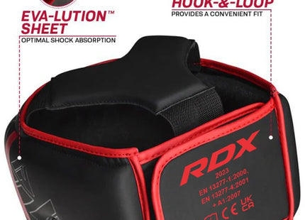 RDX Casco Protector Negro/Rojo, F6 Kara
