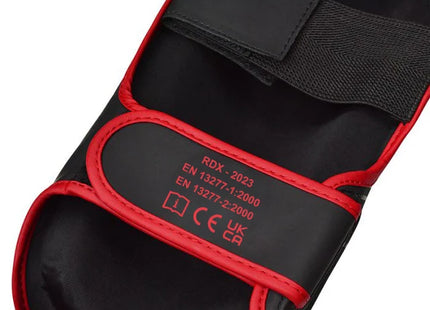 RDX Espinilleras con Empeine MMA Negro/Rojo, F6 Kara