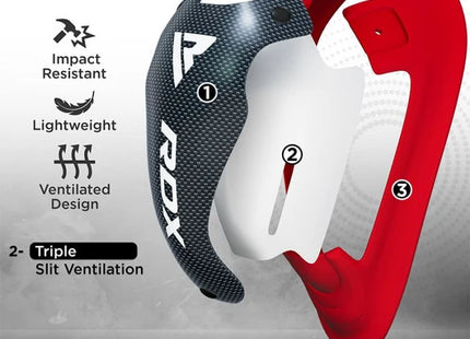 RDX Copa Protectora de Gel Roja/Blanca, GCX-NRW