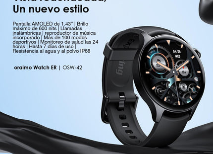 Smartwatch Oraimo Watch ER | OSW-42 | Bluetooth | Monitoreo de Salud