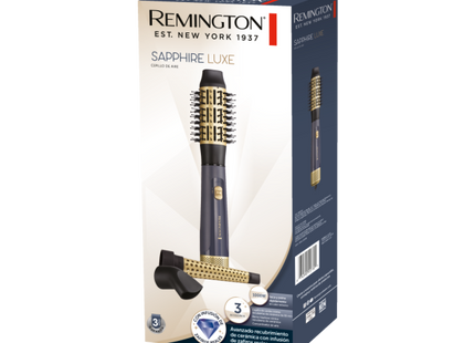 Cepillo de Aire y Multiestilizador Remington Sapphire Luxe AS5805-110F | Azul Marino con Champaña | 1000W | Cerámica con Zafiros | Tecnología Iónica