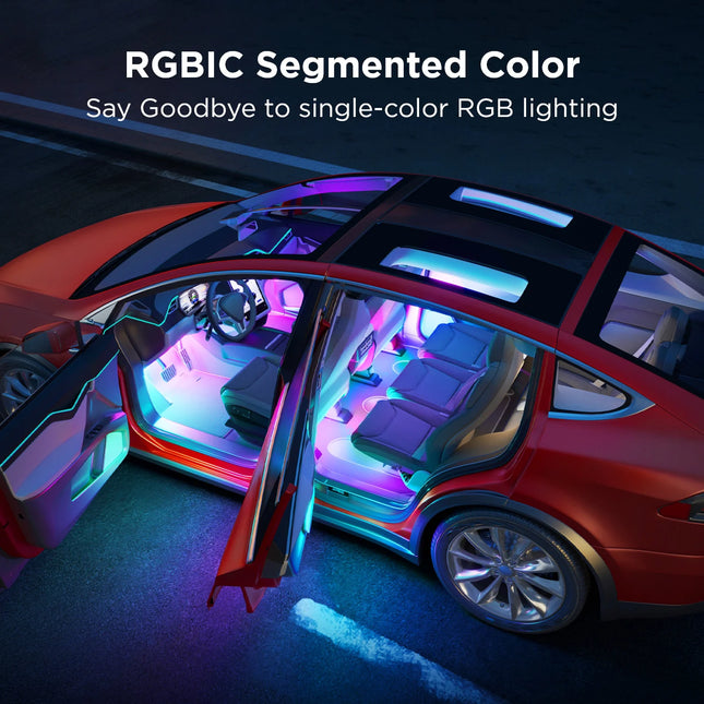 Cable de Luces Govee H7090 RGBIC Interior Car Lights  | Iluminación Personalizable | Control por App y Voz