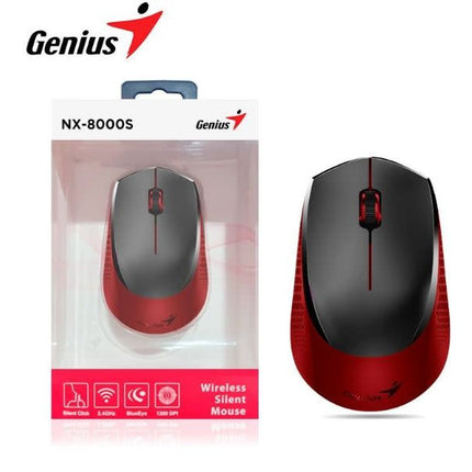 Mouse Genius RS2 NX-8006S | Inalámbrico | 2.4GHz | Receptor USB | 1200 DPI | Rojo