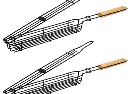 JIMBEAN canasta para asar brochetas JB0132, vista de empaque con detalle de marca