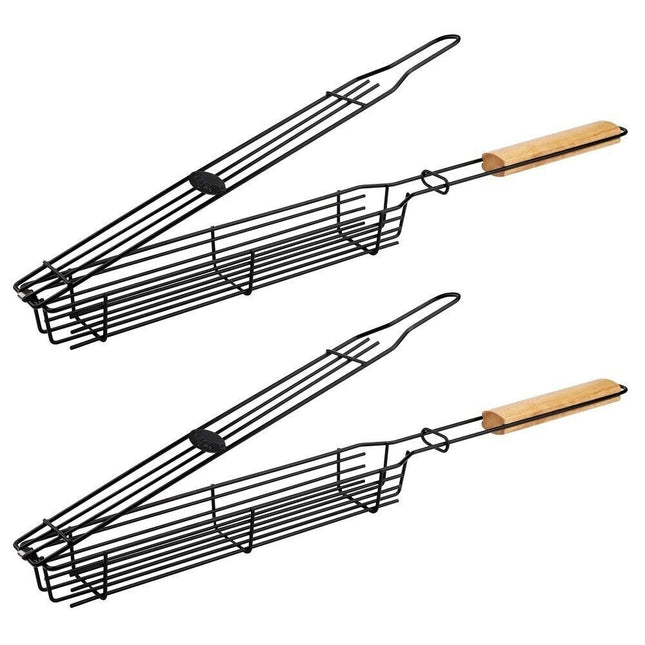 JIMBEAN canasta para asar brochetas JB0132, vista de empaque con detalle de marca