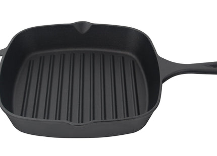 JIMBEAN sartén grill cuadrado de hierro fundido 26cm - vista frontal