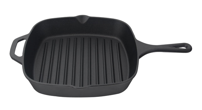 JIMBEAN sartén grill cuadrado de hierro fundido 26cm - vista frontal