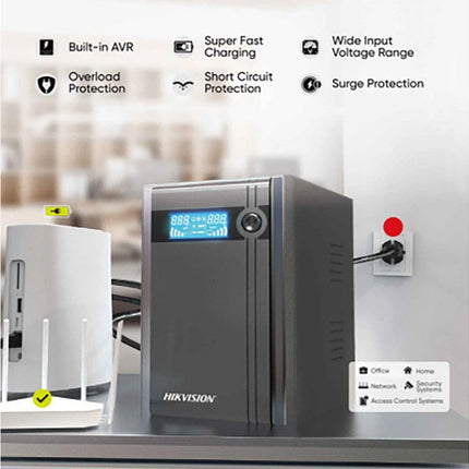 UPS Hikvision DS-UPS3000-X | 3000VA / 2400W | Doble Conversión Online | Torre