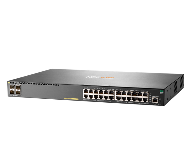 Aruba Switch 2930F 24G PoE+ 4SFP 370W - vista de puertos