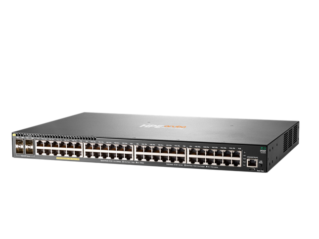 Aruba Switch 2930F 48G PoE+ 4SFP 370W - vista de puertos