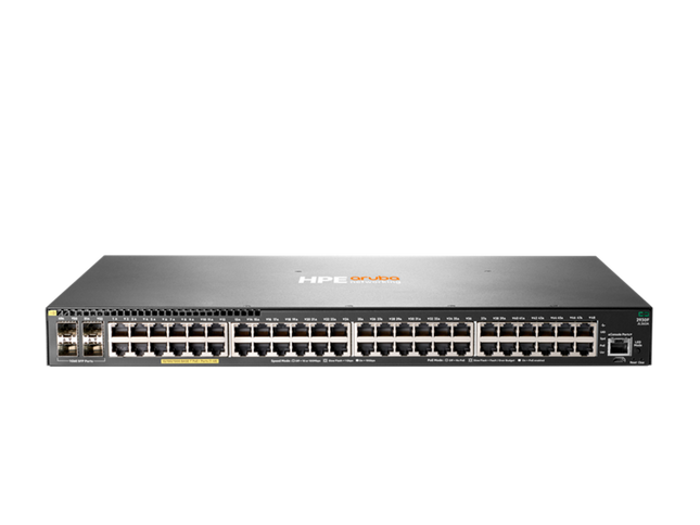 Aruba Switch 2930F 48G PoE+ 4SFP 370W - vista frontal