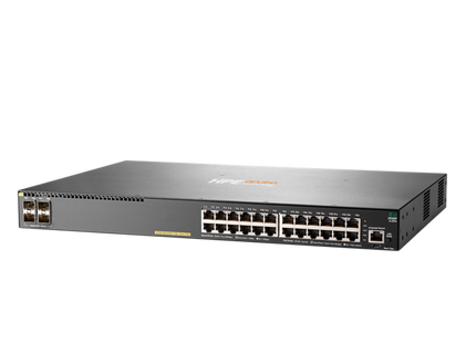 Aruba Switch 2930F 24G PoE+ 4SFP+ 370W - vista de puertos