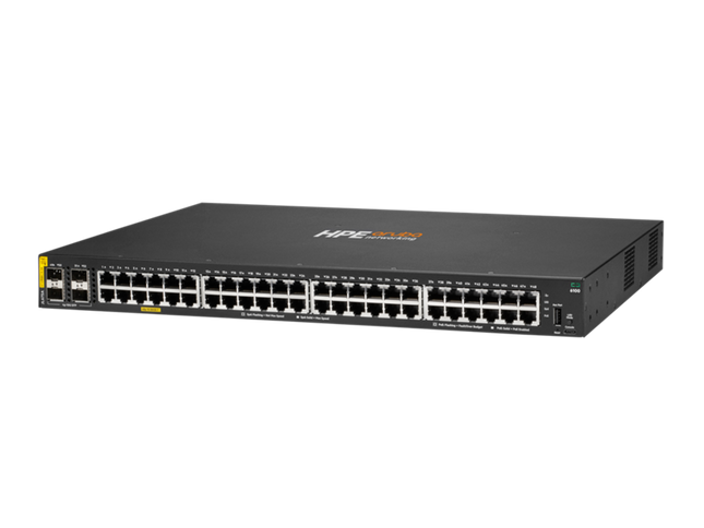 Aruba Switch CX 6100 48G Class4 PoE 4SFP+ 370W - vista de puertos