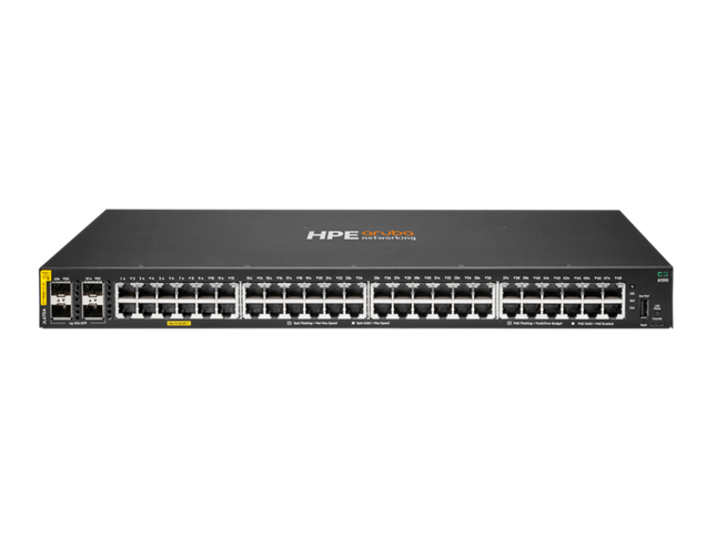 Aruba Switch CX 6100 48G Class4 PoE 4SFP+ 370W - vista frontal