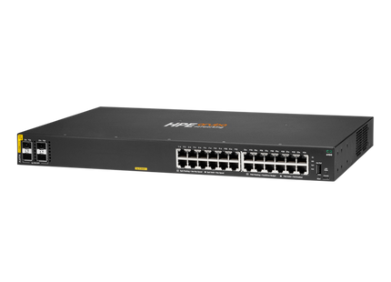 Aruba Switch CX 6100 24G Class4 PoE 4SFP+ 370W - vista de puertos