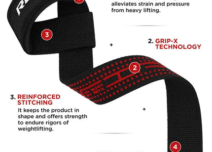 RDX Correas de Levantamiento Plus Negro, S4