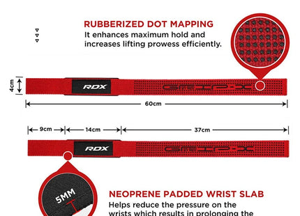 RDX Correas de Levantamiento Plus Rojo, S4