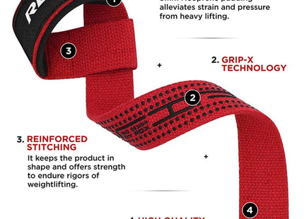 RDX Correas de Levantamiento Plus Rojo, S4