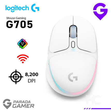 Mouse Gaming RGB Logitech G705 | Inalámbrico | LIGHTSPEED | Receptor USB
