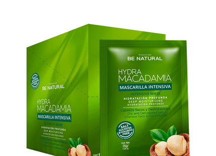 Mascarilla Hidratante Macadamia 35g Placent Life | Para nutrir y suavizar el cabello seco o dañado