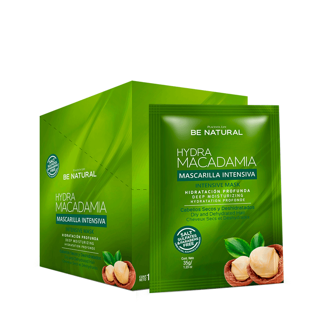 Mascarilla Hidratante Macadamia 35g Placent Life | Para nutrir y suavizar el cabello seco o dañado