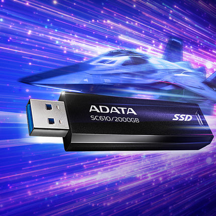 Unidad SSD Externa ADATA SC610 | 2TB | USB 3.2 Gen2 | Negro