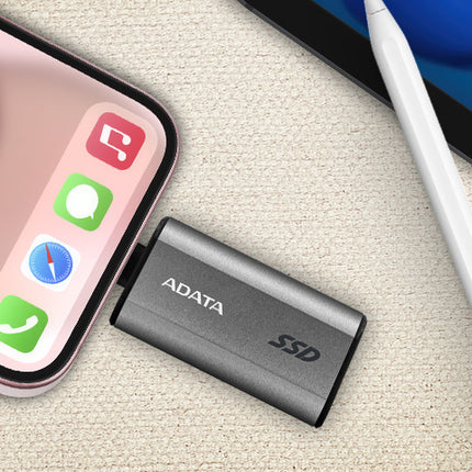 Disco Duro Externo Sólido ADATA SC750 | 2TB | USB 3.2 Gen2 | 1,050/1,000 MB/s | Negro Titanio | Conector Tipo-C Integrado