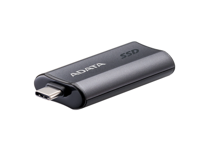 Disco Duro Externo Sólido ADATA SC750 | 500GB | USB 3.2 Gen2 | Hasta 1,050/1,000 MB/s | Conector Tipo-C Retráctil | SC750-500G-CCBK