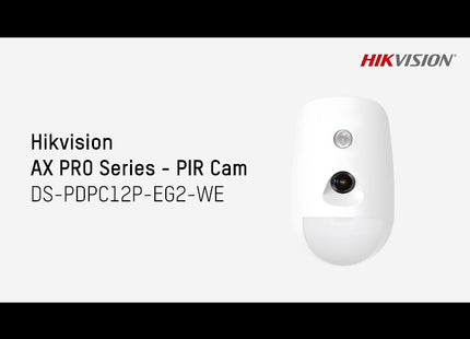 Detector PIR con Cámara Inalámbrico Hikvision DS-PDPC12P-EG2-WB | Rango de Detección 12m | 85.9° | Inmunidad a Mascotas de 30kg | IR LED | 433MHz