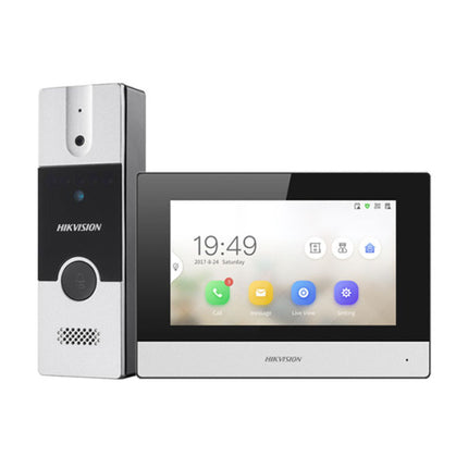Kit Videoportero Hikvision DS-KIS302-P | Pantalla 7” | Resolución 1080p | Sistema Análogo 4 Hilos