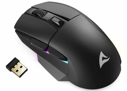 Mouse gaming Sharkoon SGM50W vista lateral derecha mostrando diseño ergonómico