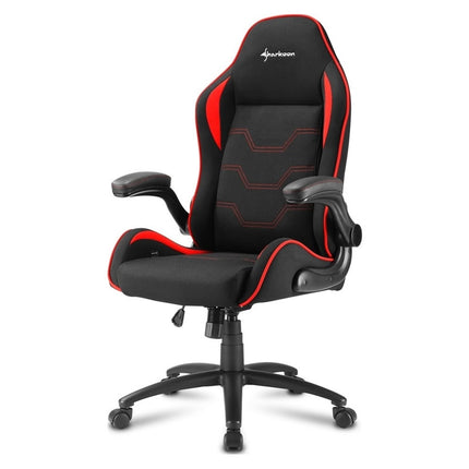 Silla Gaming Sharkoon ELBRUS 1 | Diseño Ergonómico | Reclinable | Base Metálica | Color Negro/Rojo